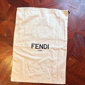Fendi Cream Logo Dust Bag